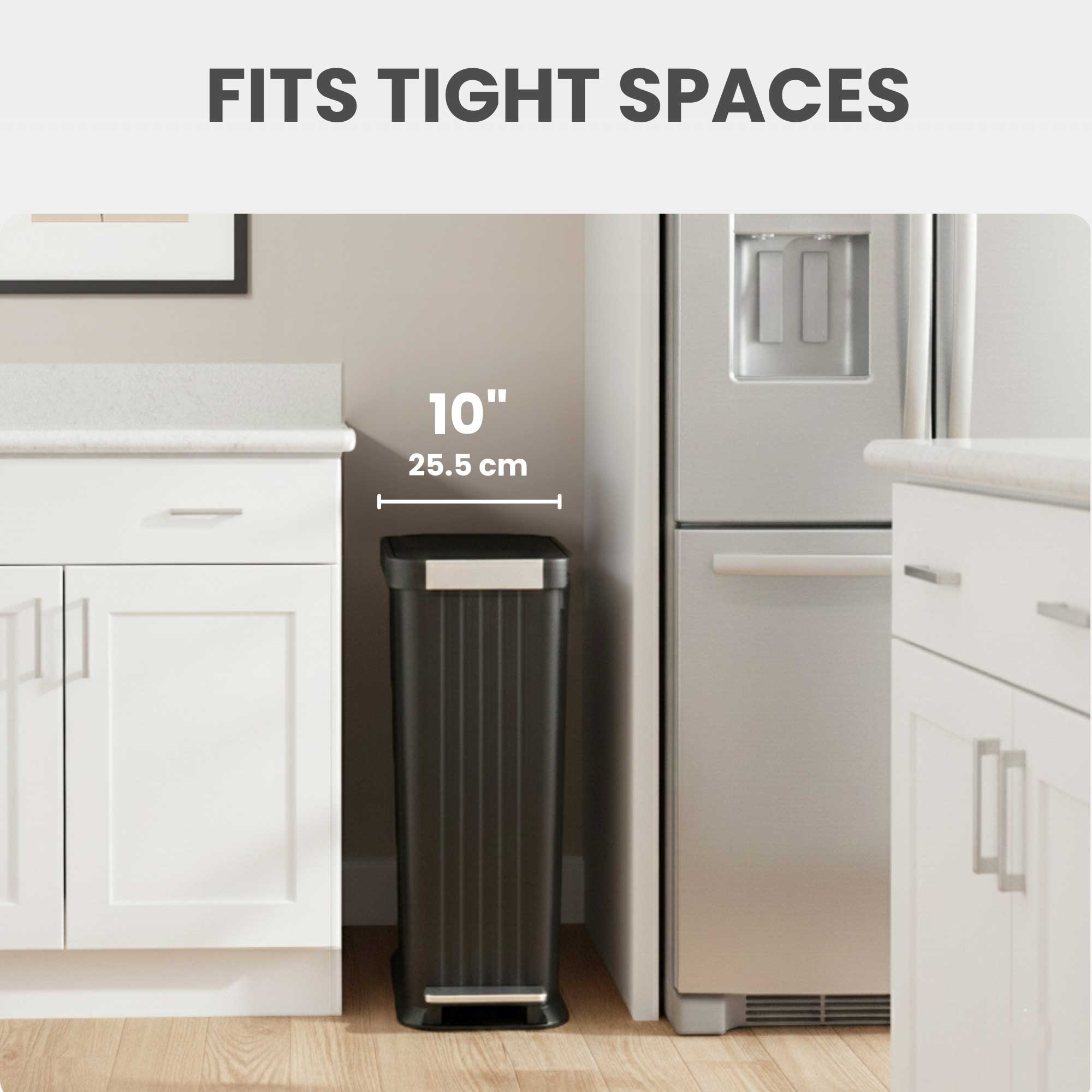 itouchless-13-2-gallon-50-liter-softstep-elongated-step-pedal-kitchen-trash-can- image 3