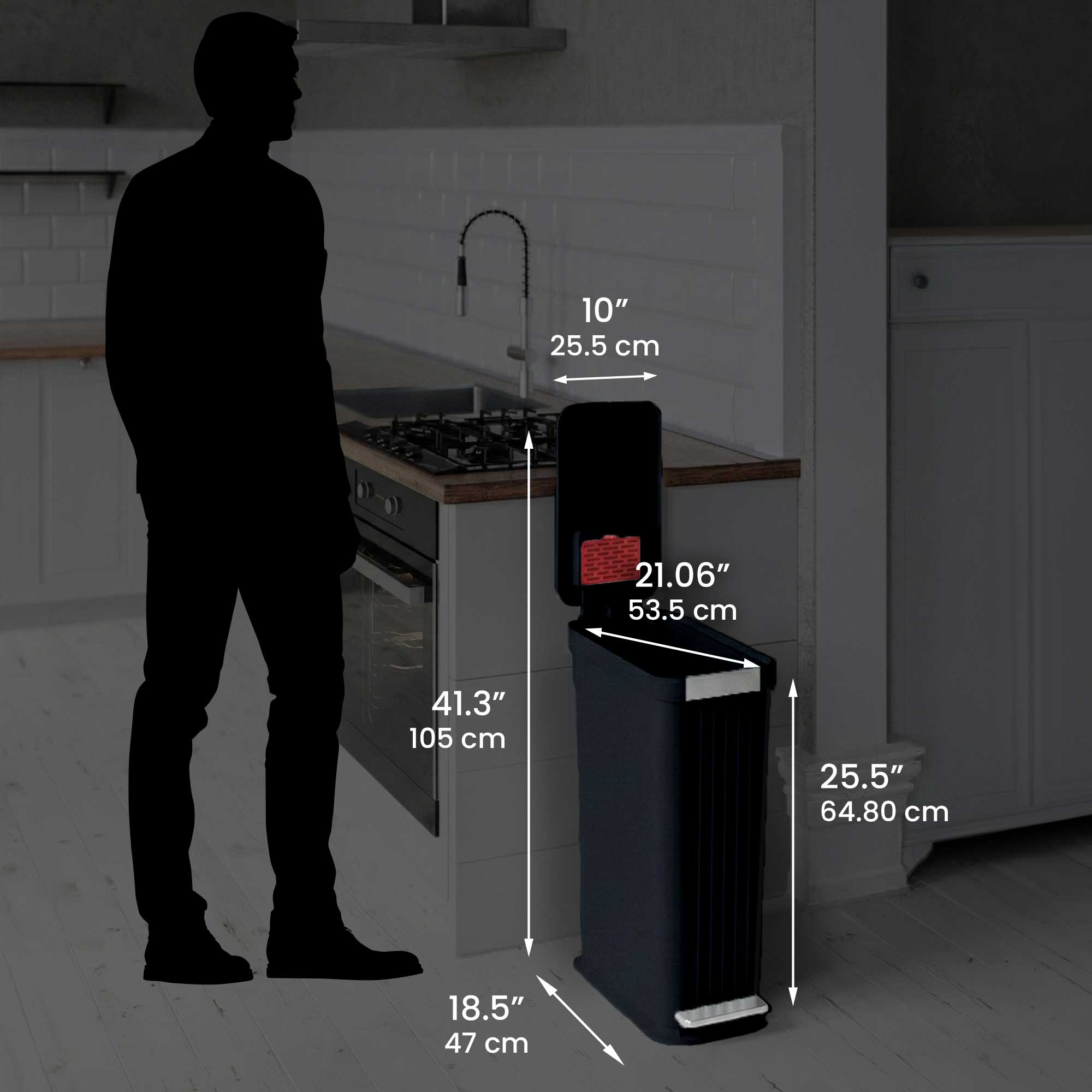 itouchless-13-2-gallon-50-liter-softstep-elongated-step-pedal-kitchen-trash-can- image 7