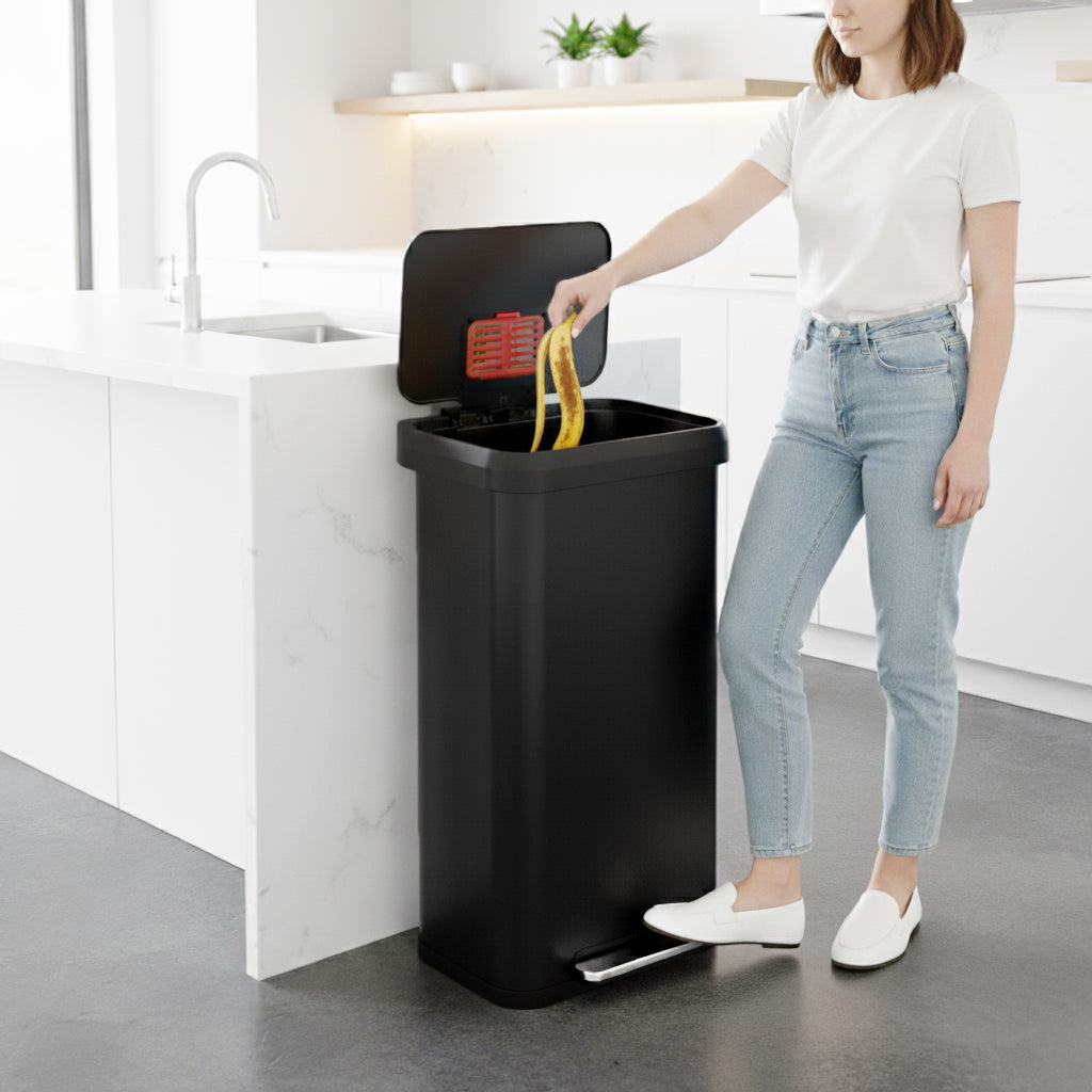 itouchless-softstep-exp-20-gallon-75-liter-matte-black-stainless-steel-step-peda image 2