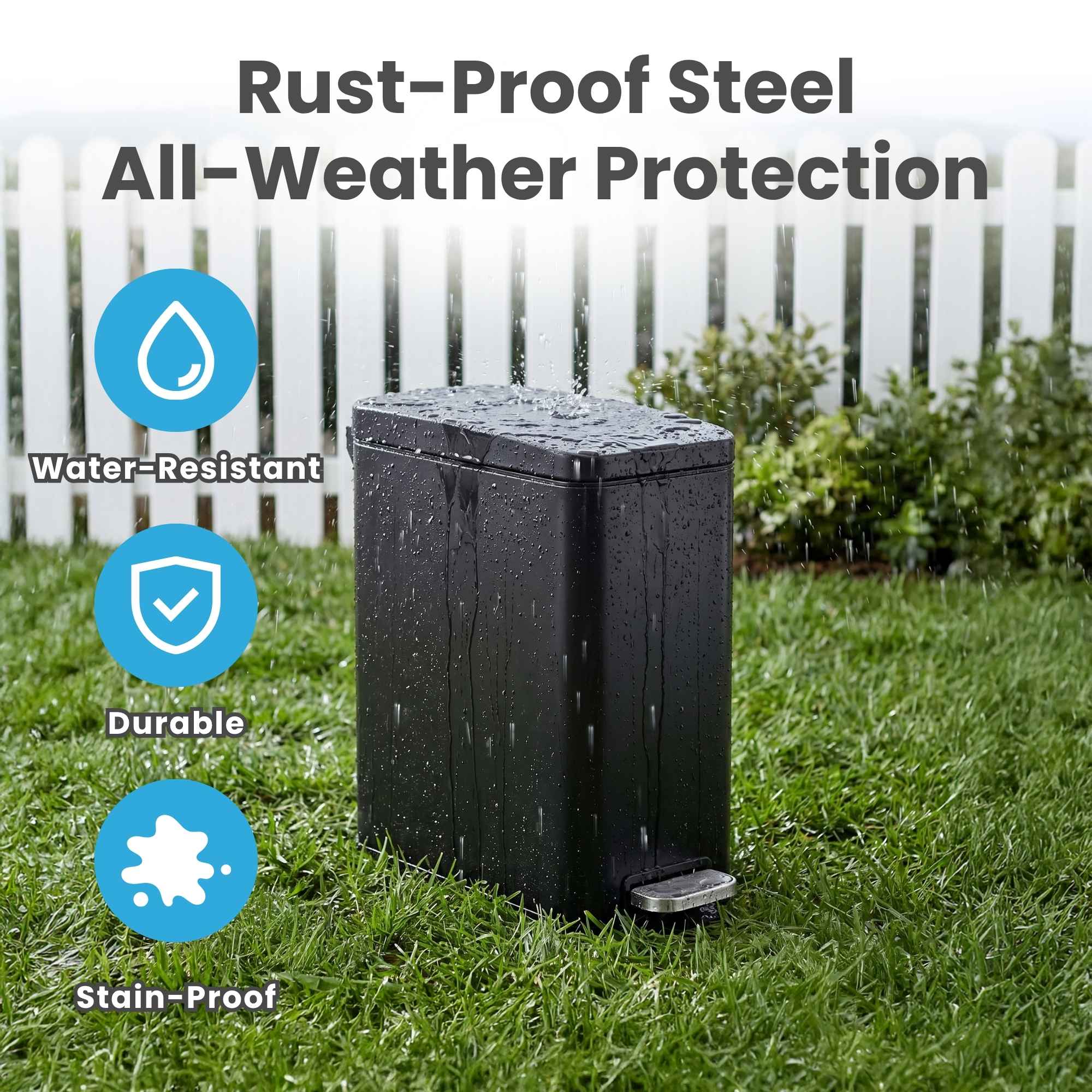 itouchless-12-liter-3-gallon-softstep-matte-black-stainless-steel-slim-step-peda image 4