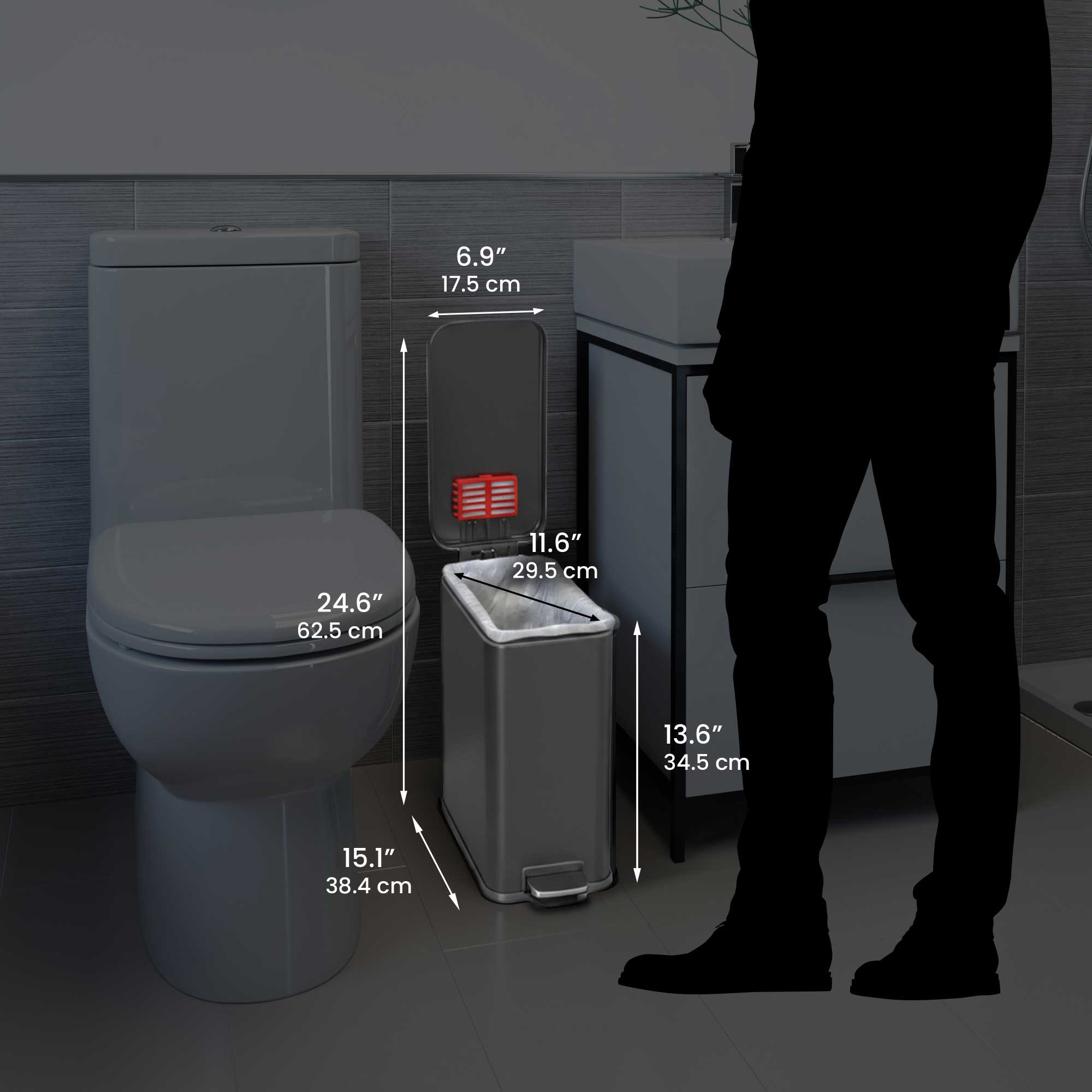 itouchless-3-gallon-11-4-liter-softstep-gunmetal-gray-stainless-steel-slim-step- image 6