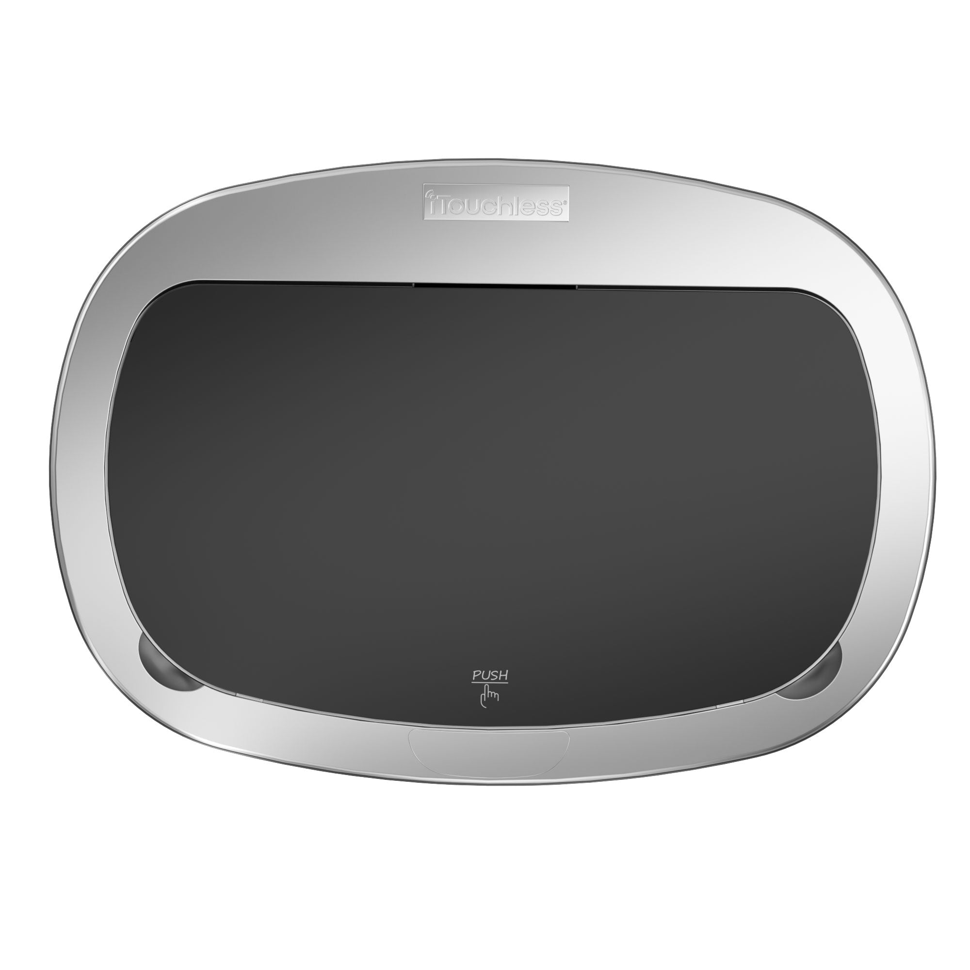 itouchless-13-gallon-oval-press-top-trash-can-lid-replacement-compatible-with-pt image 1