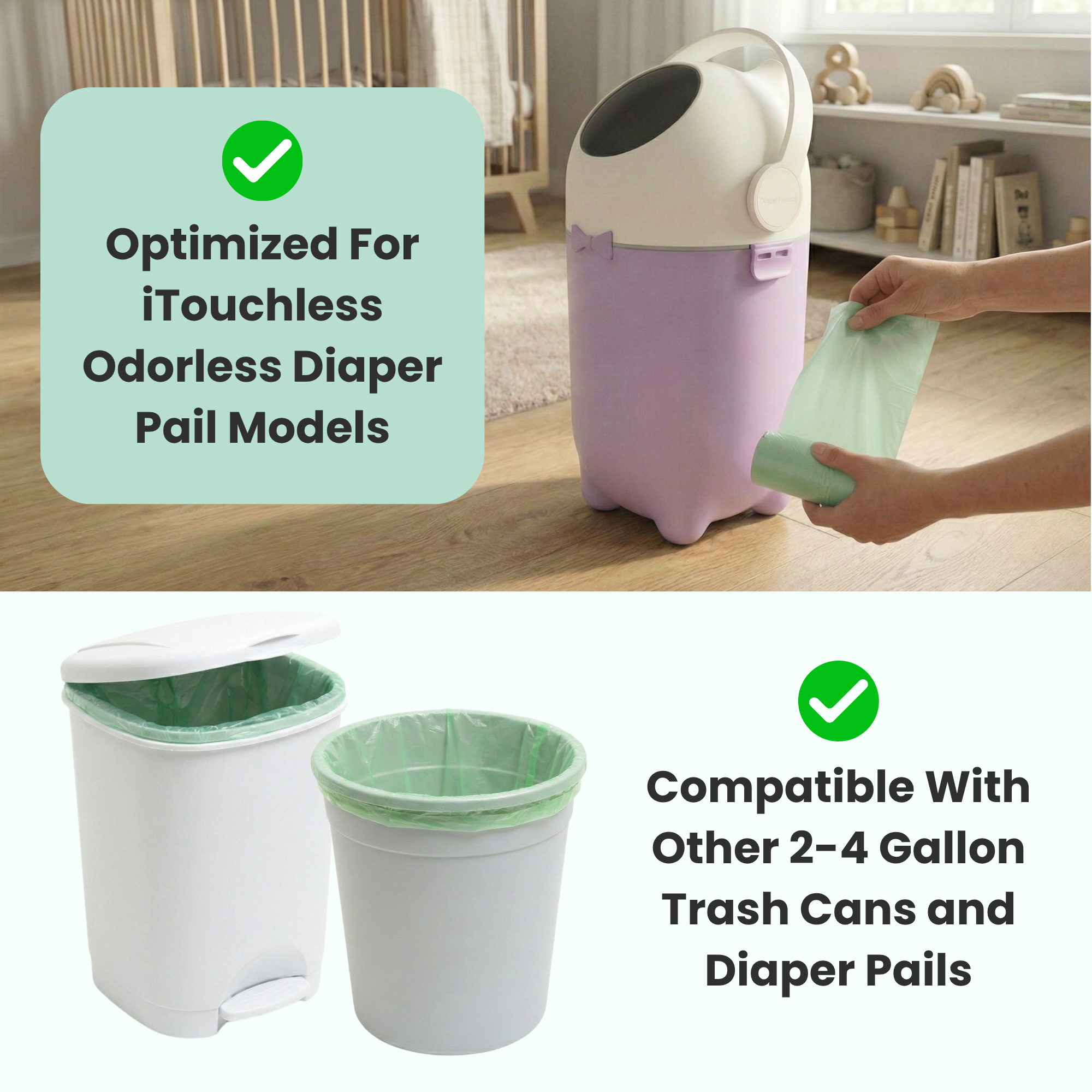 itouchless-universal-diaper-pail-refill-bags-3-pack-90-count-odor-locking-liners image 3
