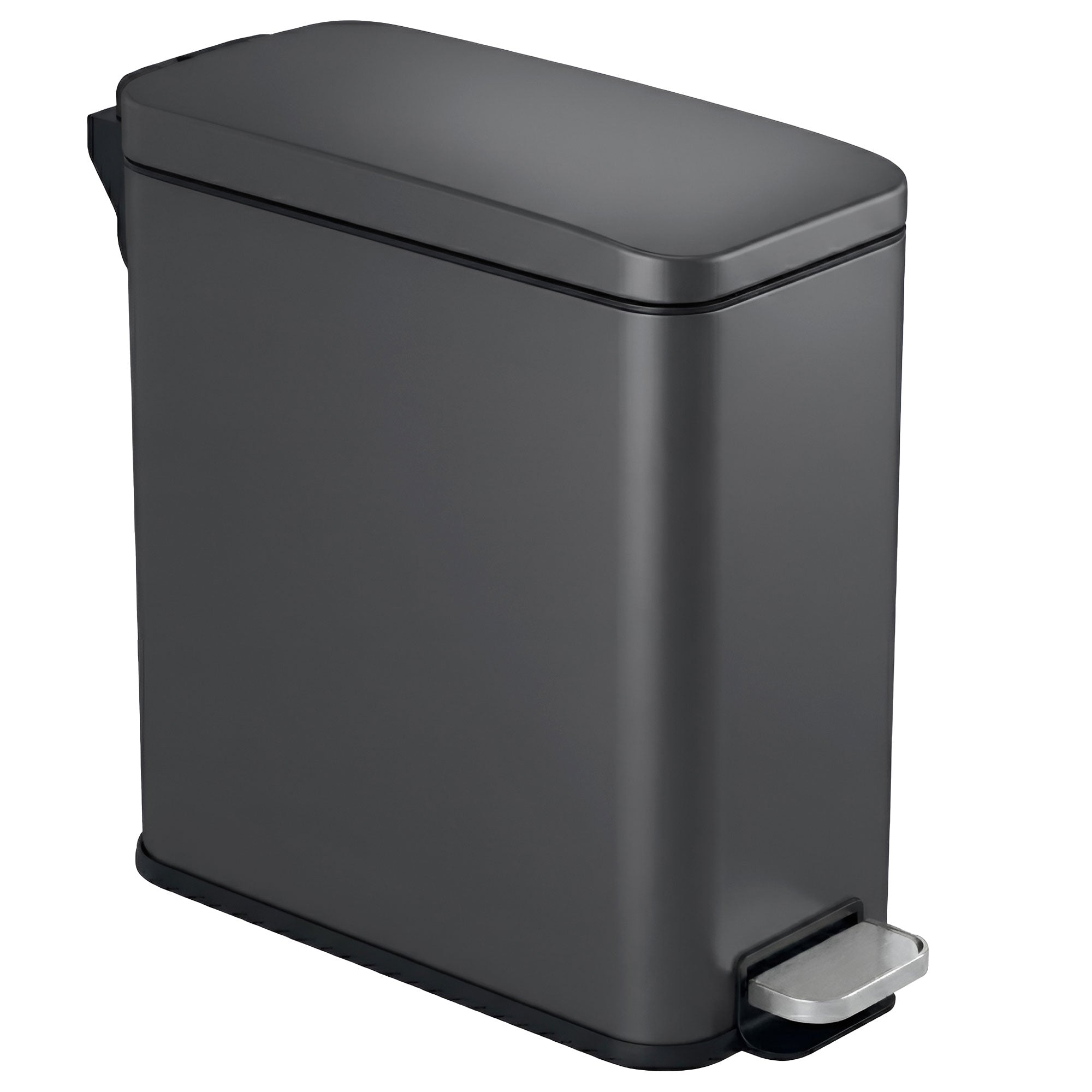 itouchless-3-gallon-11-4-liter-softstep-gunmetal-gray-stainless-steel-slim-step- image 1