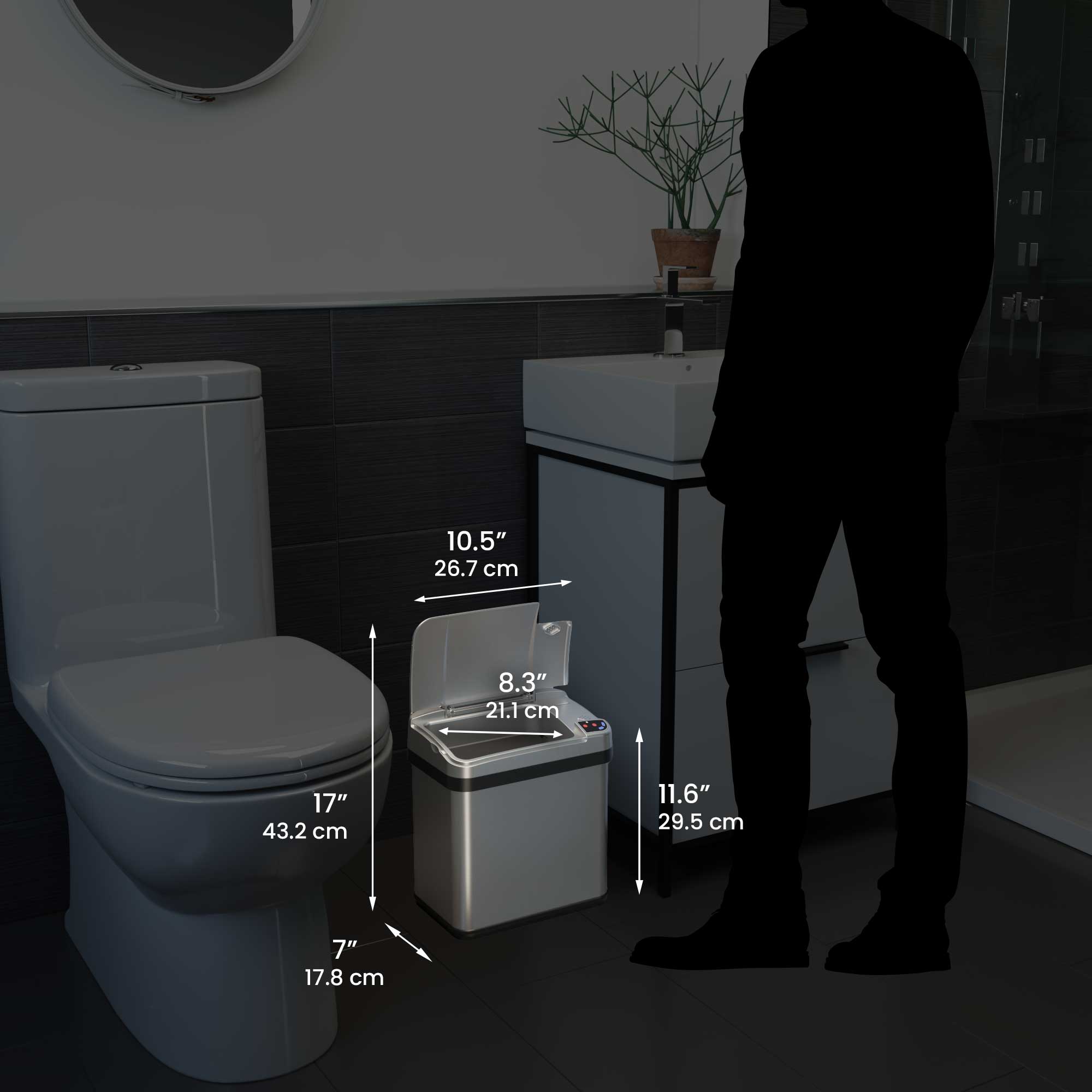 itouchless-2-5-gallon-stainless-steel-sensor-bathroom-trash-can-2-pack-with-abso image 6