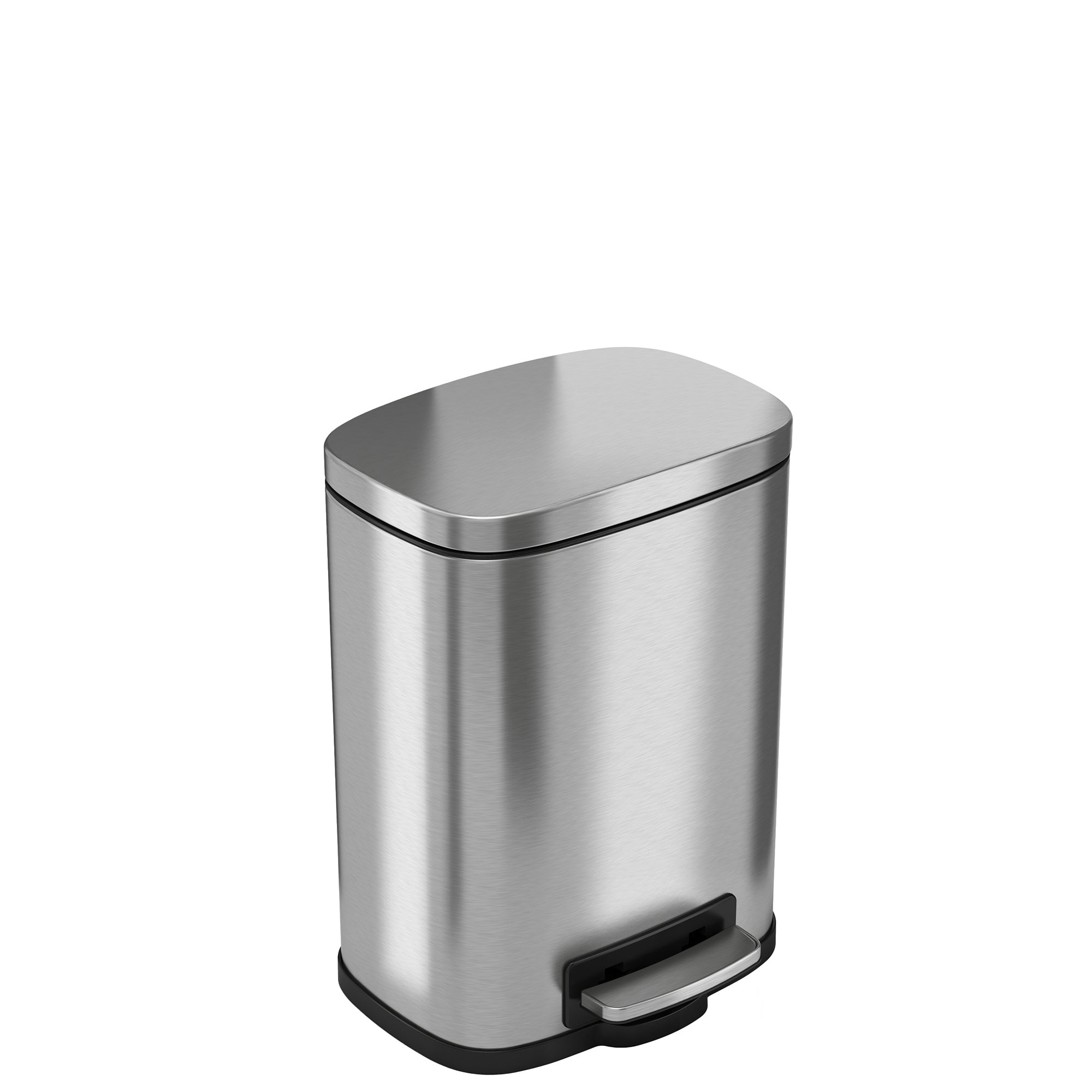 itouchless-softstep-5-liter-1-32-gallon-stainless-steel-step-trash-can-with-abso image 1