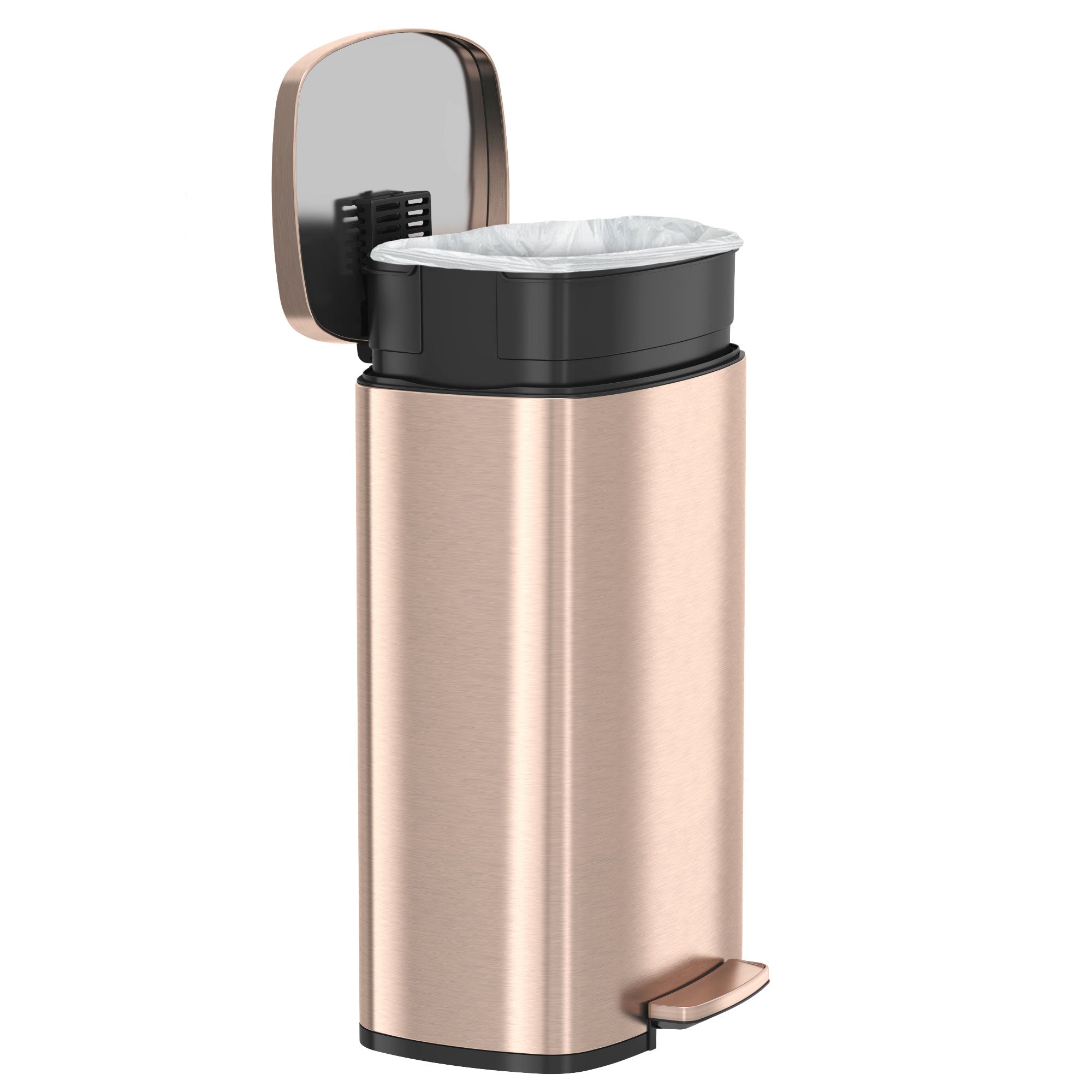 itouchless-softstep-13-2-gallon-50-liter-rose-gold-stainless-steel-step-trash-ca image 4