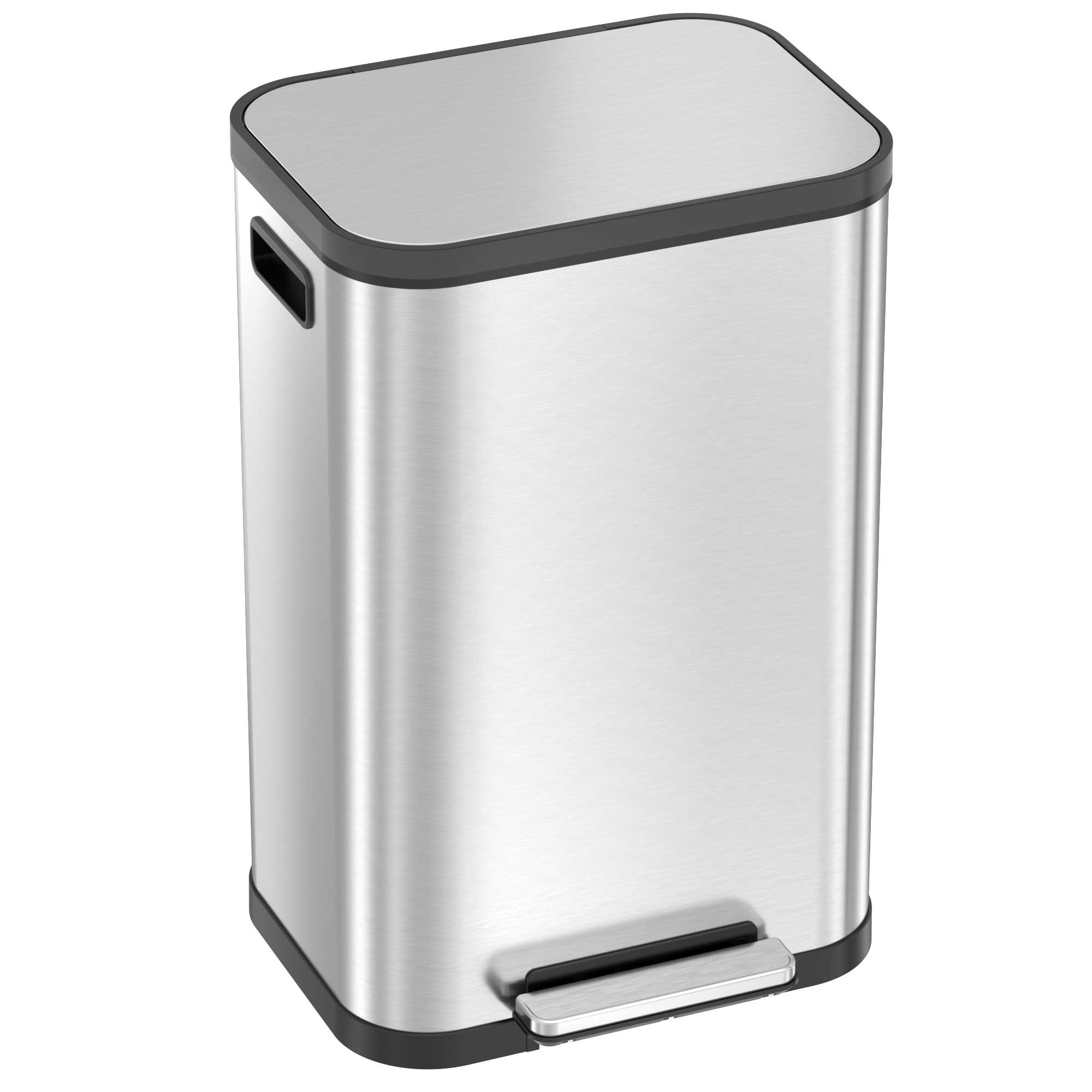 itouchless-softstep-prox-13-2-gallon-stainless-steel-step-pedal-trash-can-with-a image 1