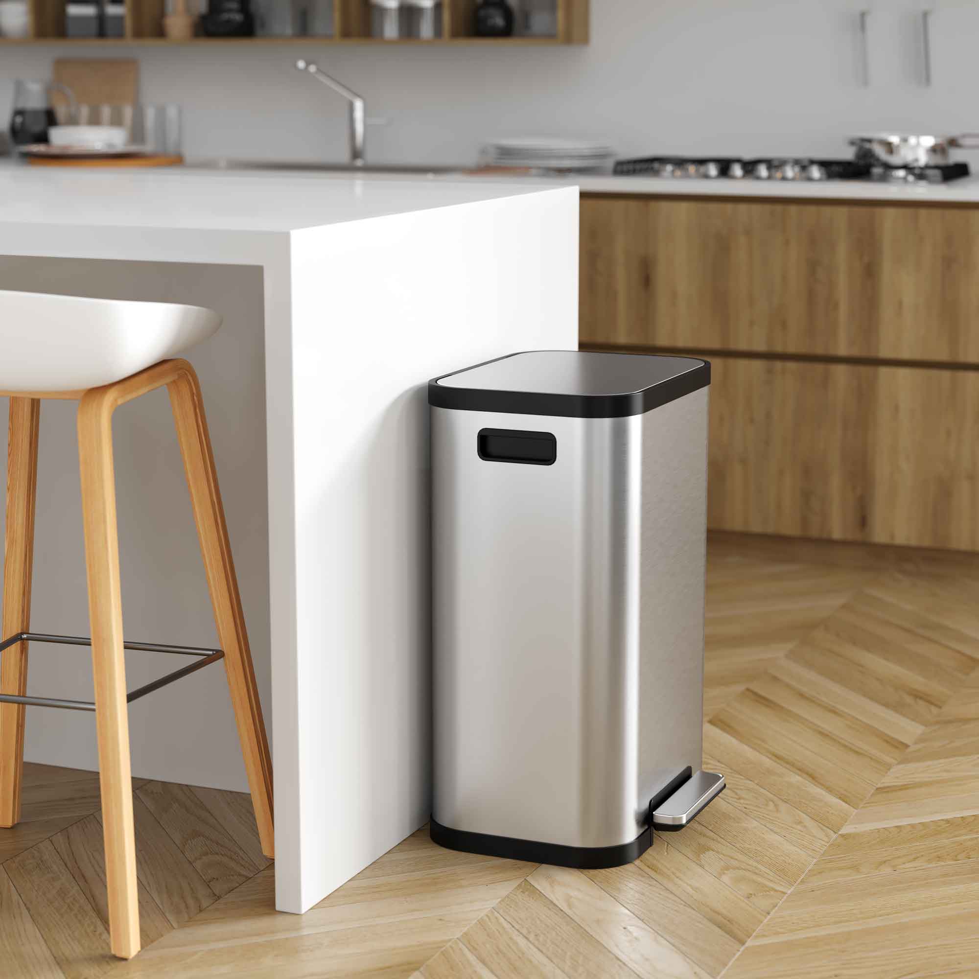 itouchless-softstep-prox-13-2-gallon-stainless-steel-step-pedal-trash-can-with-a image 2