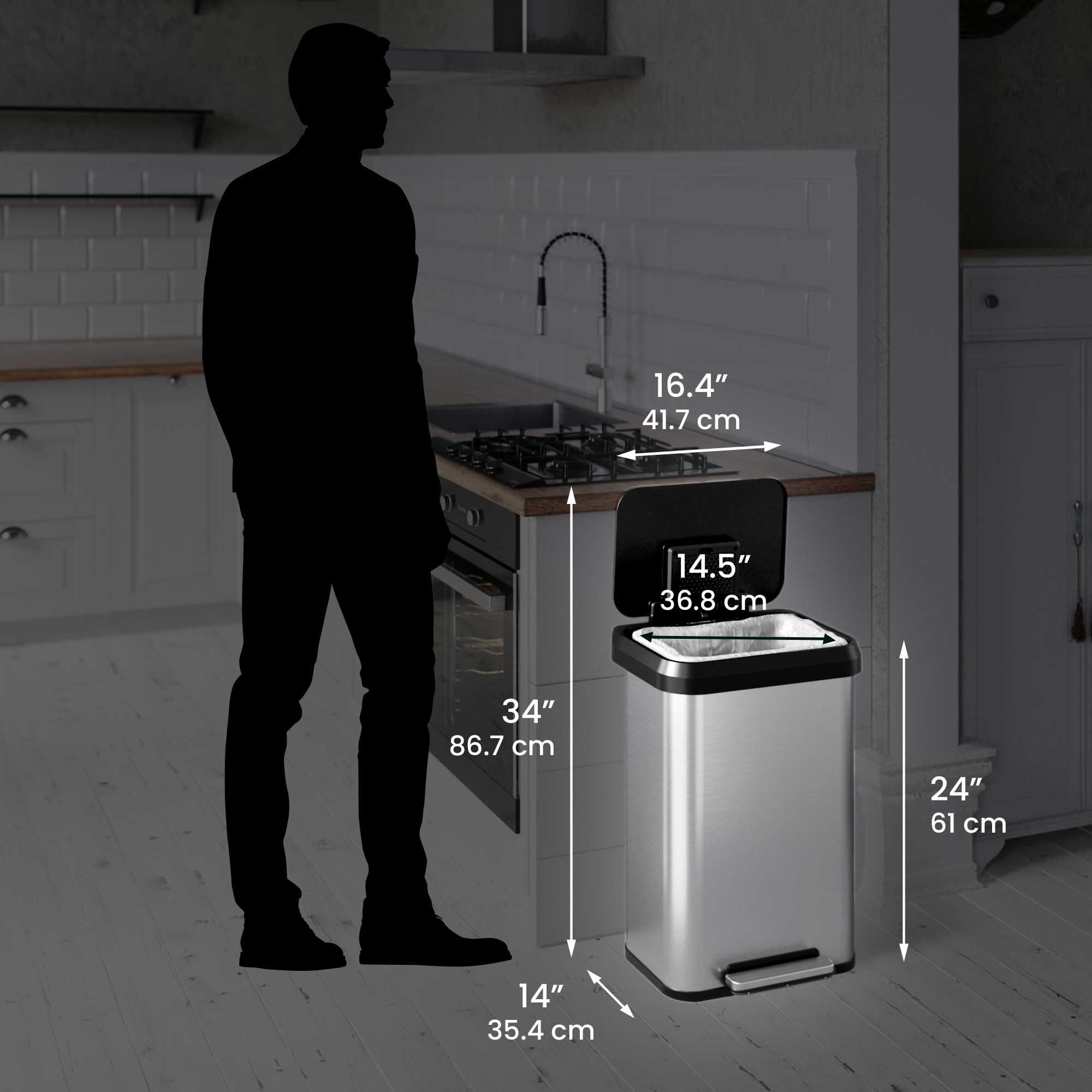 itouchless-softstep-exp-50l-13-2-gallon-stainless-steel-step-pedal-kitchen-trash image 6