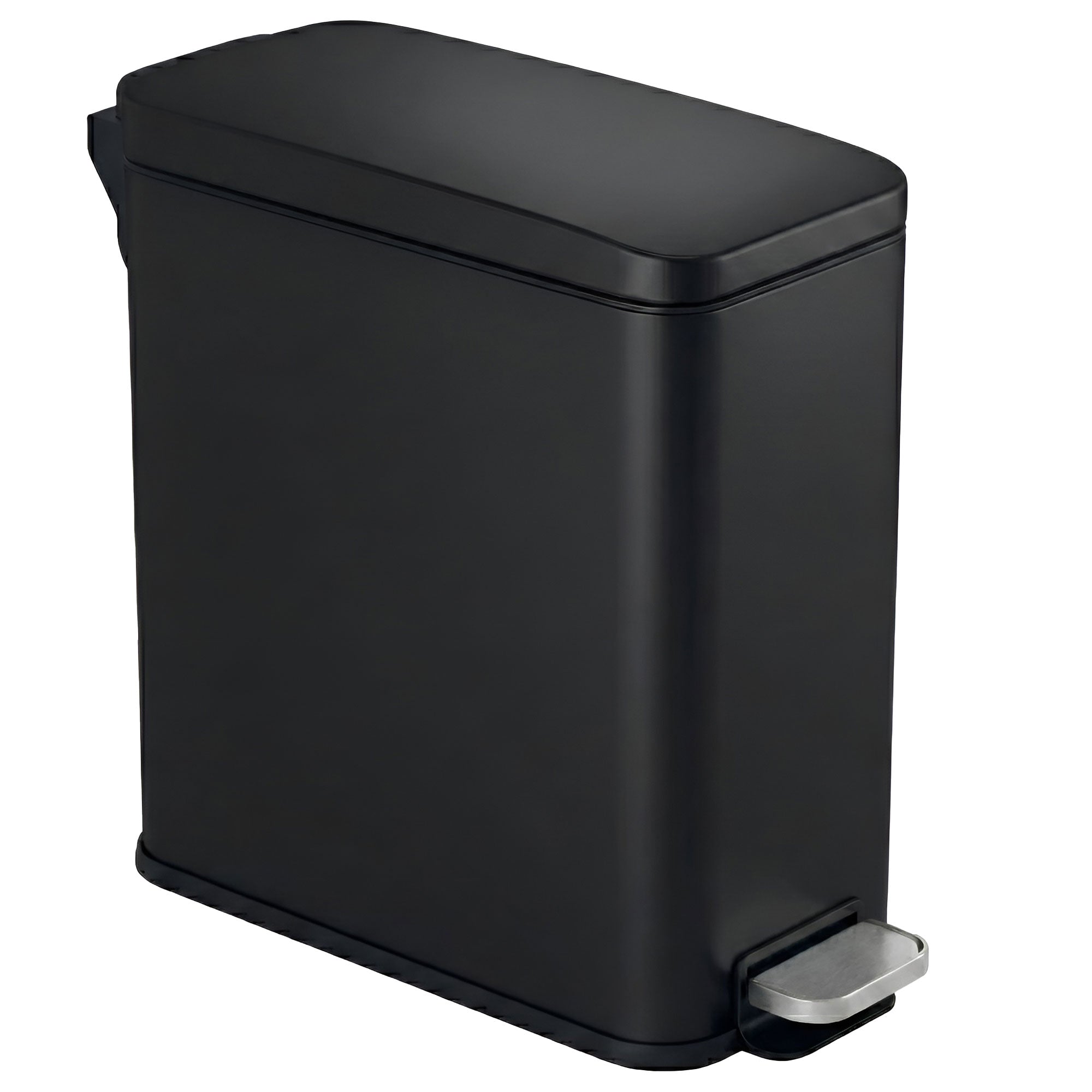 itouchless-softstep-matte-black-stainless-steel-3-gallon-slim-step-pedal-trash-c image 1