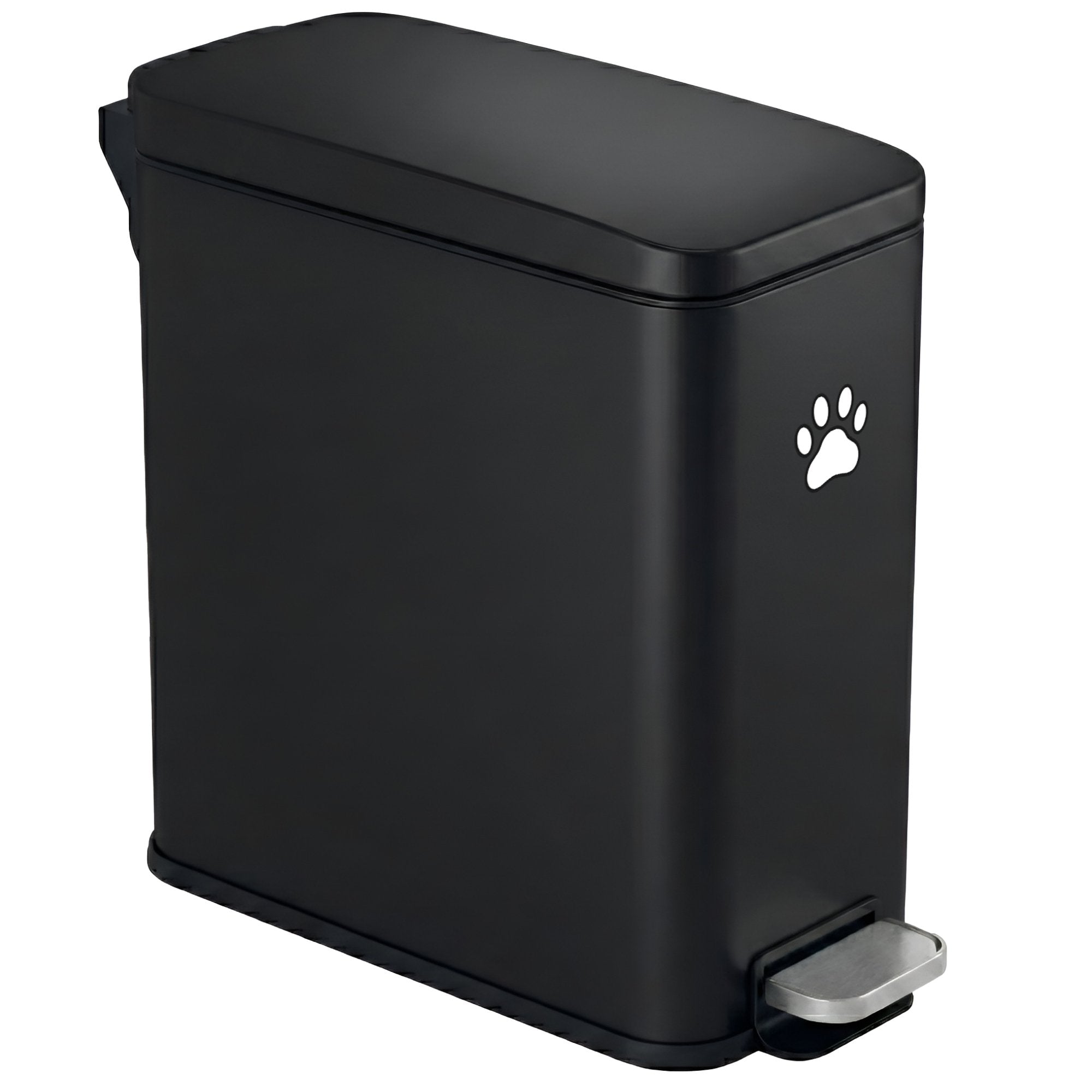 itouchless-12-liter-3-gallon-softstep-matte-black-stainless-steel-slim-step-peda image 1