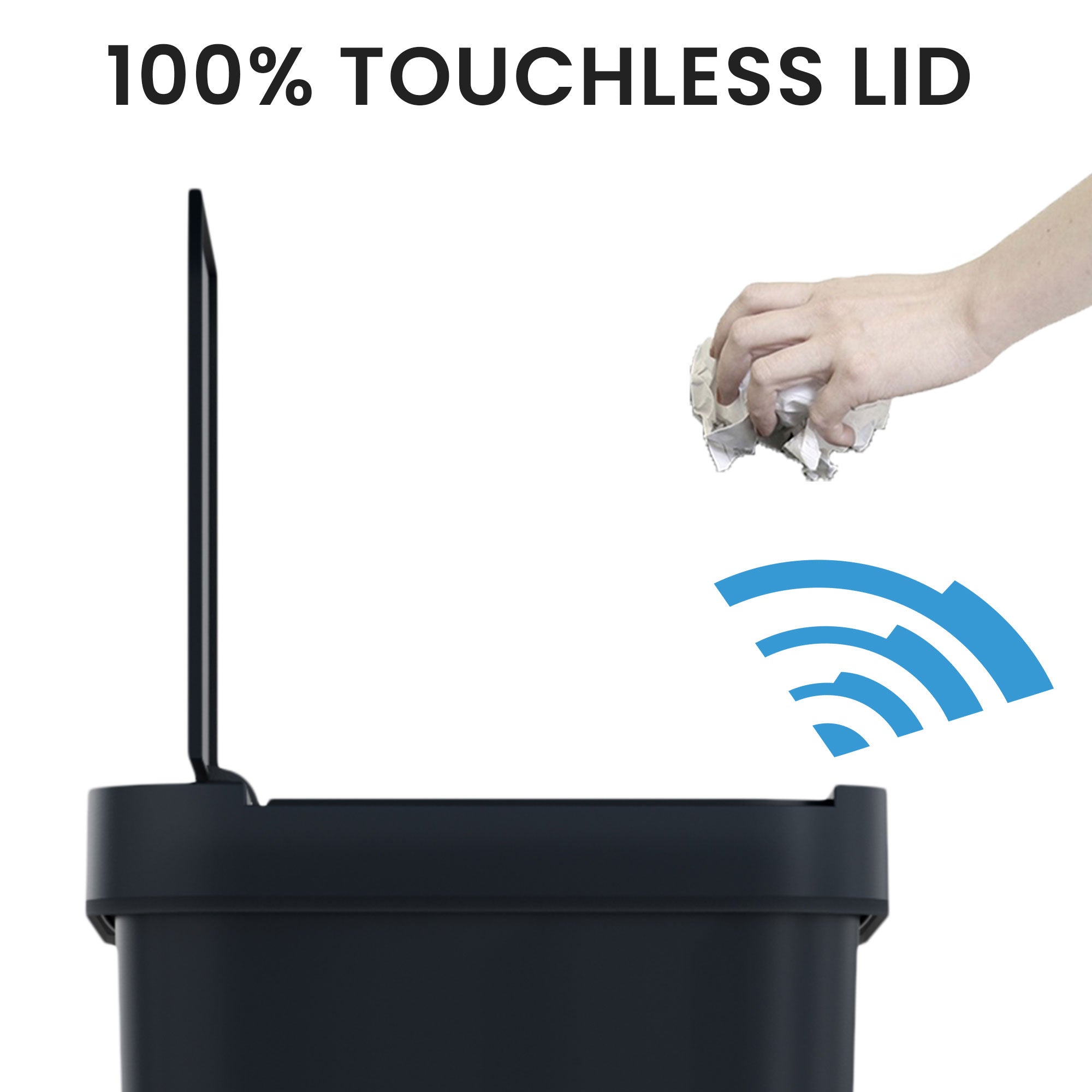 itouchless-prime-13-2-gallon-50-liter-black-plastic-touchless-sensor-trash-can-w image 2