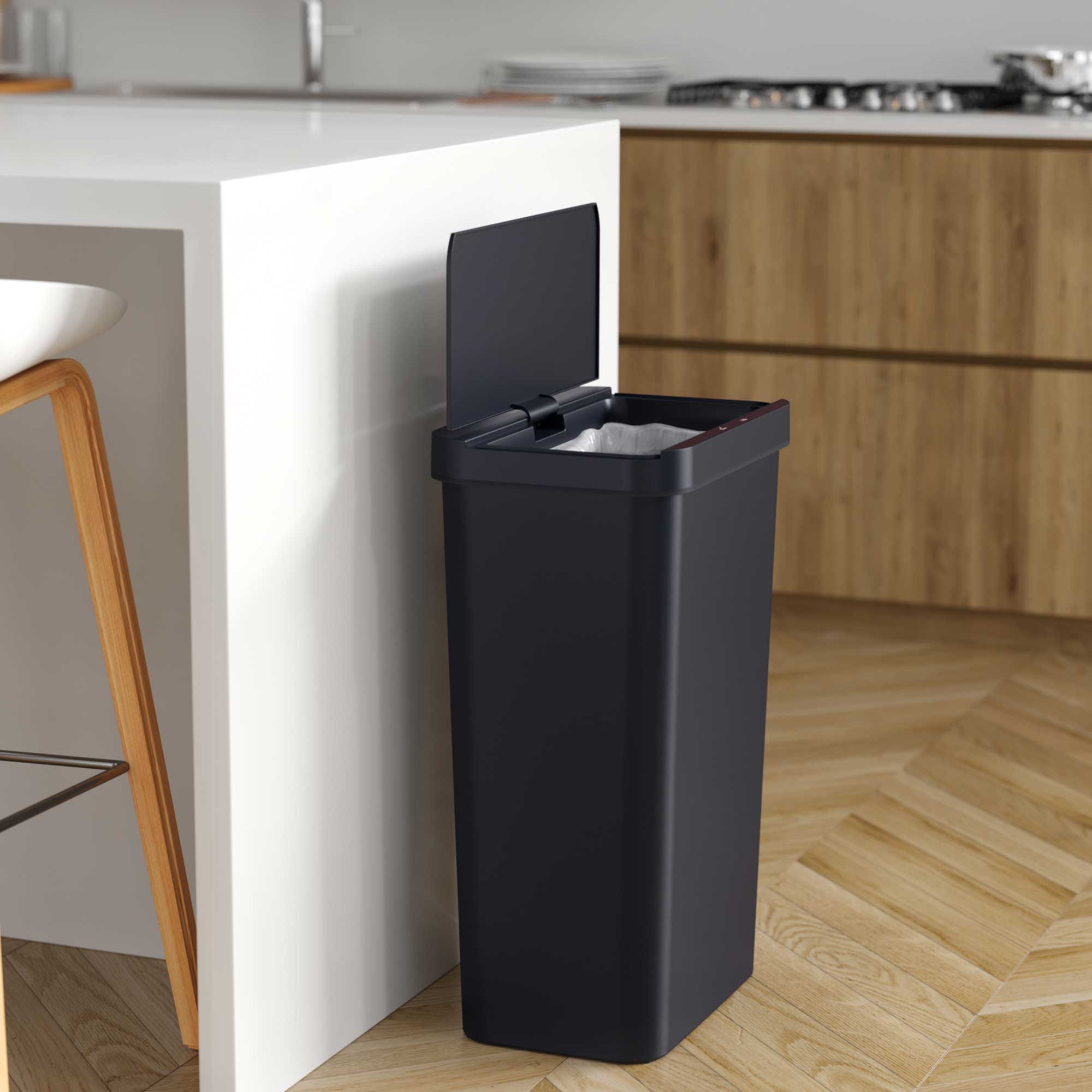 itouchless-prime-13-2-gallon-50-liter-black-plastic-touchless-sensor-trash-can-w image 3