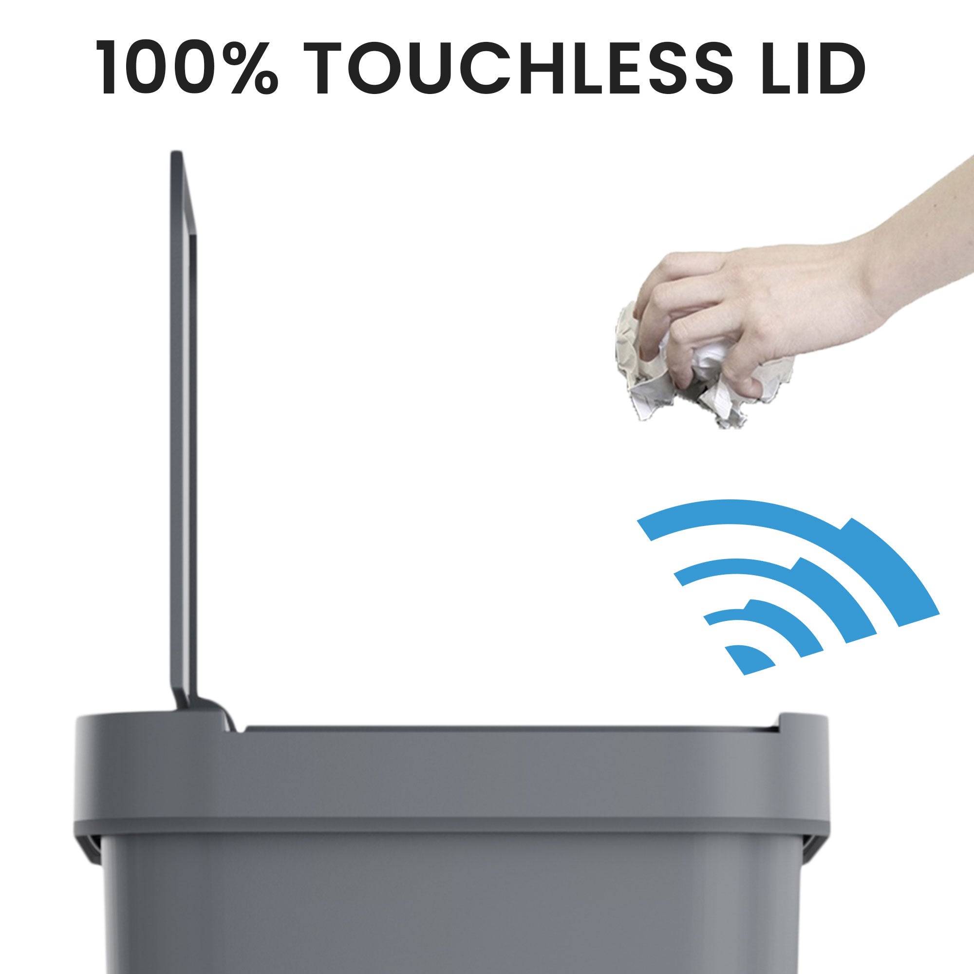 itouchless-50-liter-13-2-gallon-prime-gray-plastic-sensor-kitchen-trash-can image 2