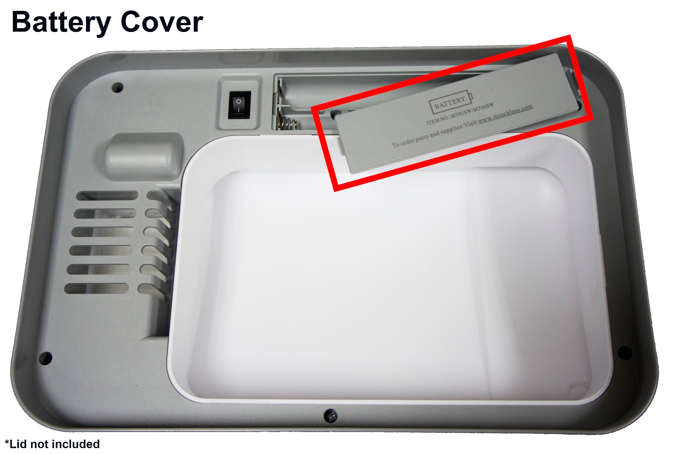 itouchless-replacement-battery-cover-for-mt02sw-and-mt04sw-touchless-trash-cans- image 2