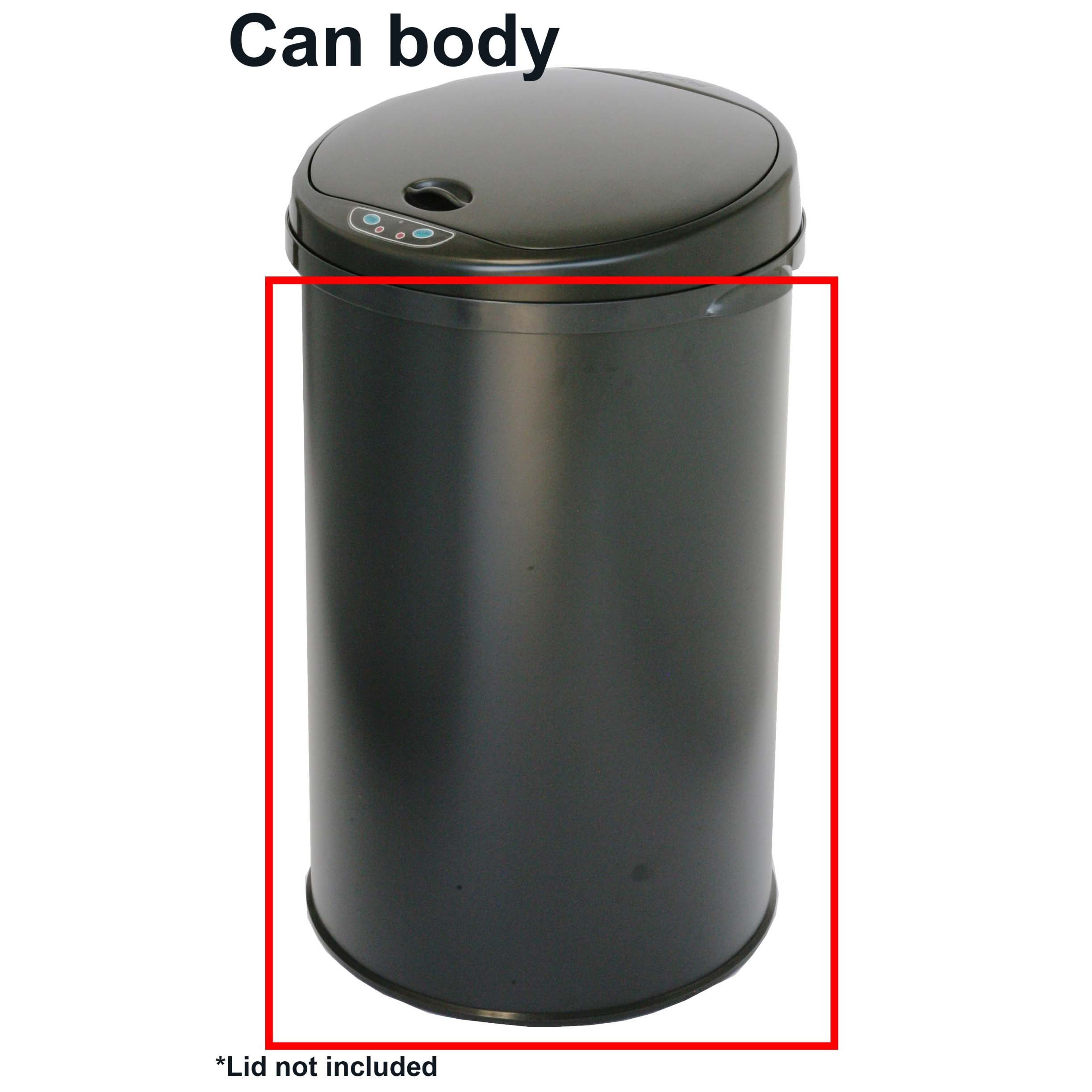 itouchless-black-trash-can-body-replacement-for-mt08rb-8-gallon image 1