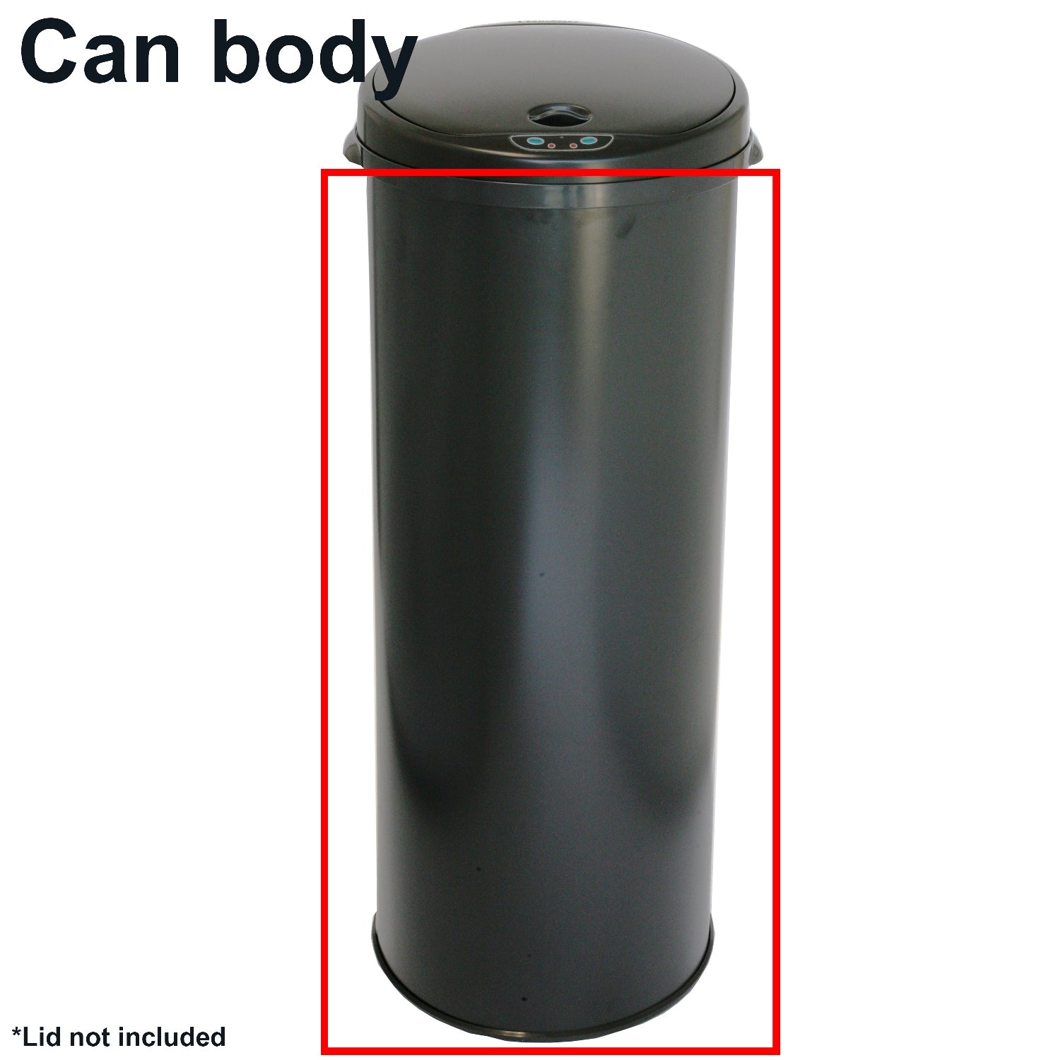 itouchless-black-trash-can-body-replacement-for-mt13rb-13-gallon image 1