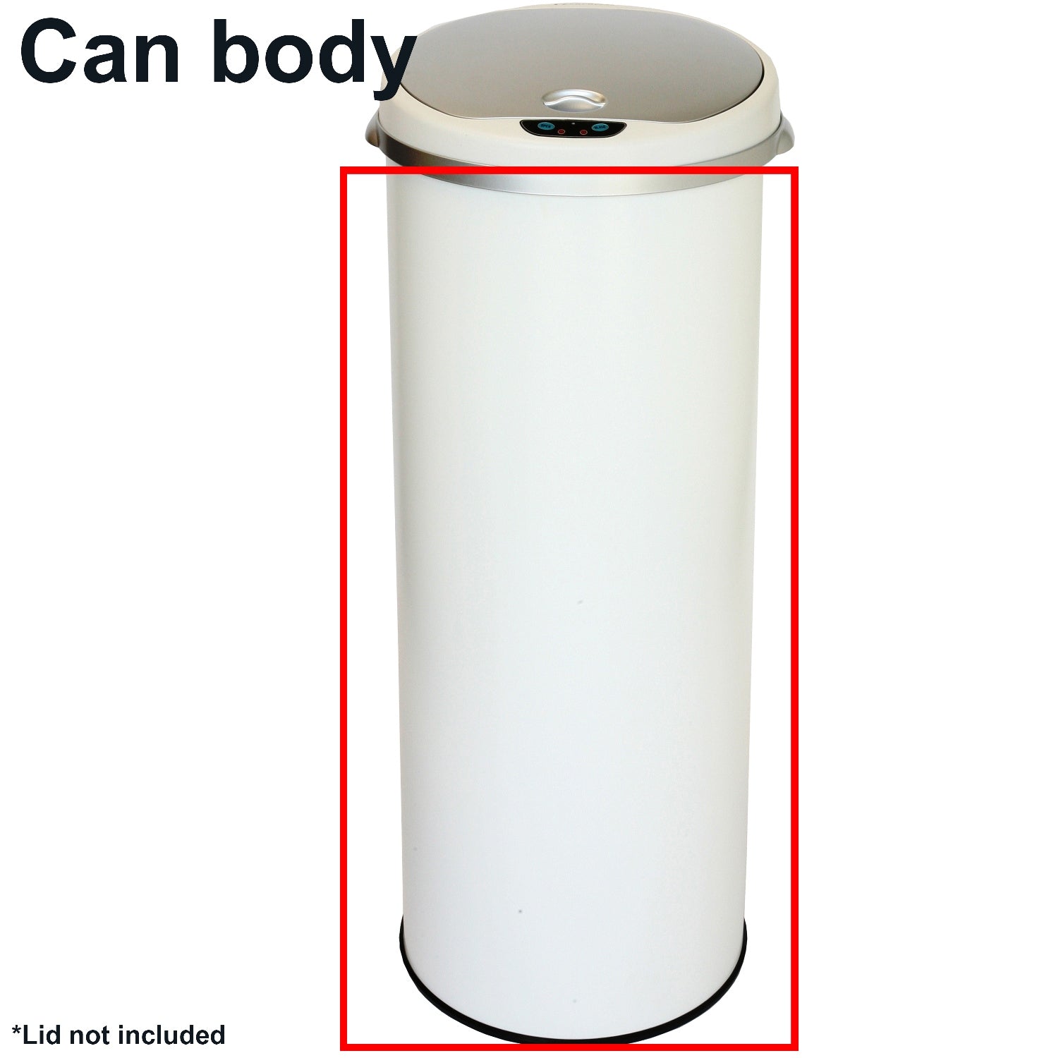 itouchless-mt13rw-trash-can-body-white-oem-replacement-for-step-operated-can image 1