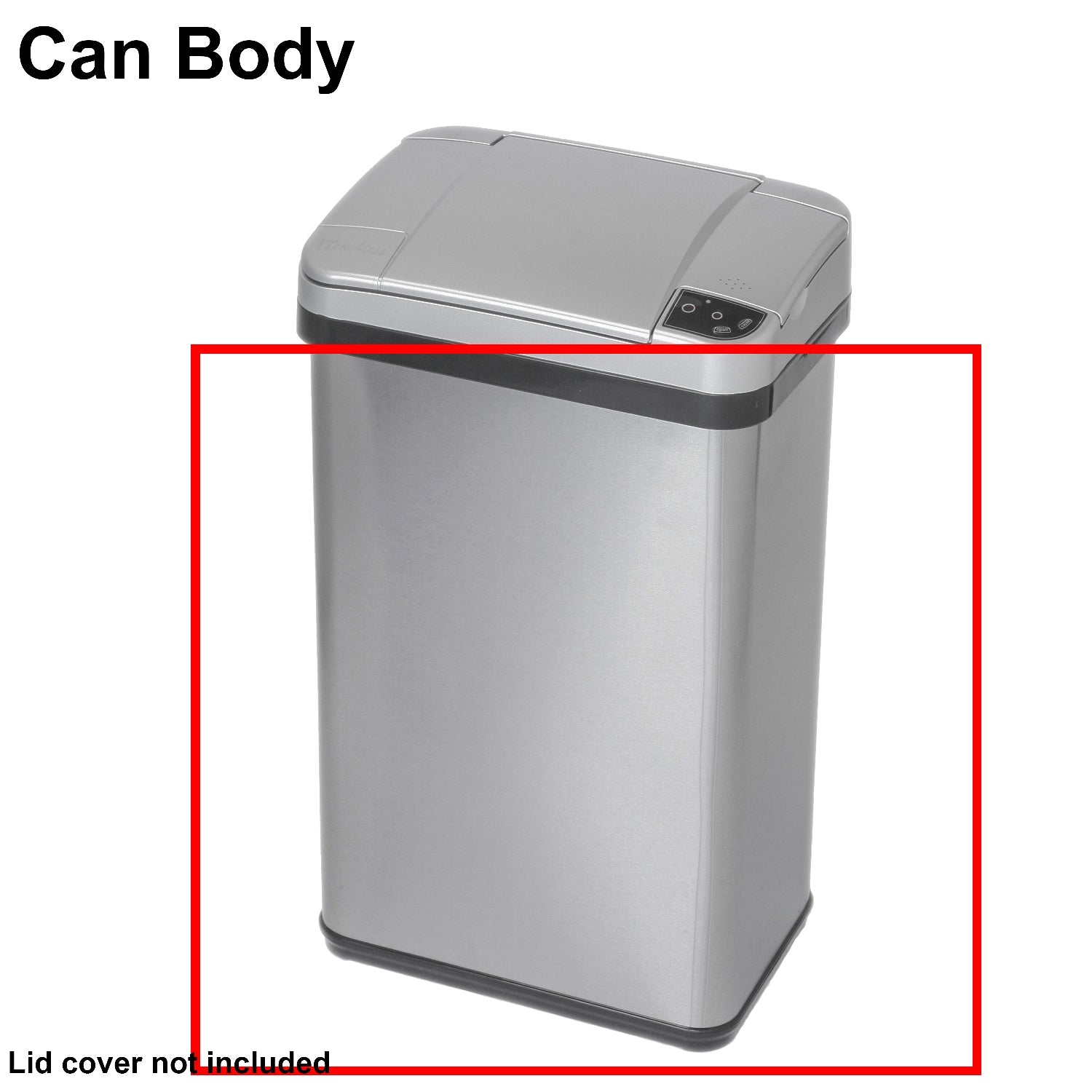 itouchless-stainless-steel-trash-can-body-for-mt04ss-p-sensor-can image 1