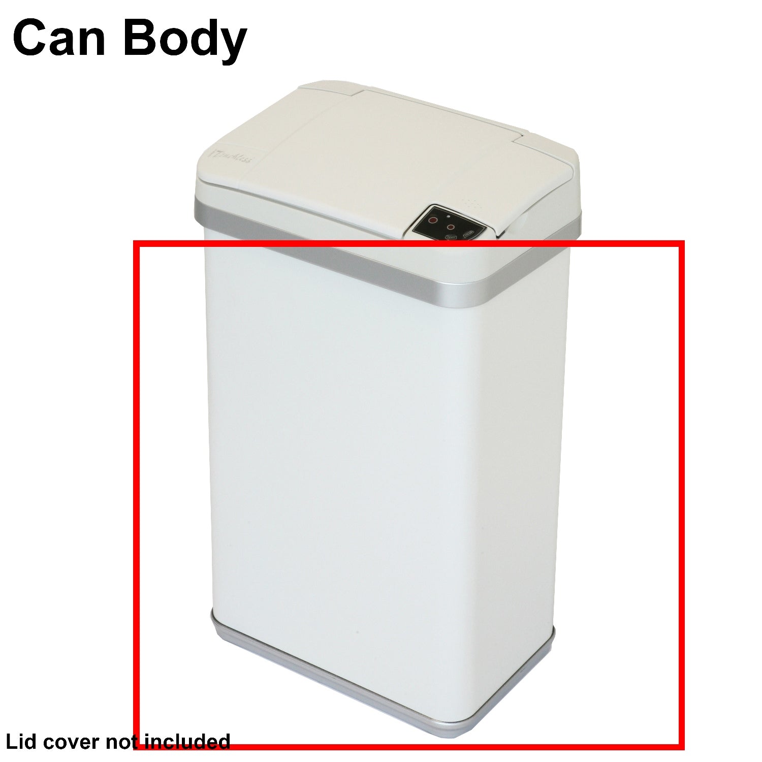 itouchless-mt04sw-white-trash-can-body-replacement image 1