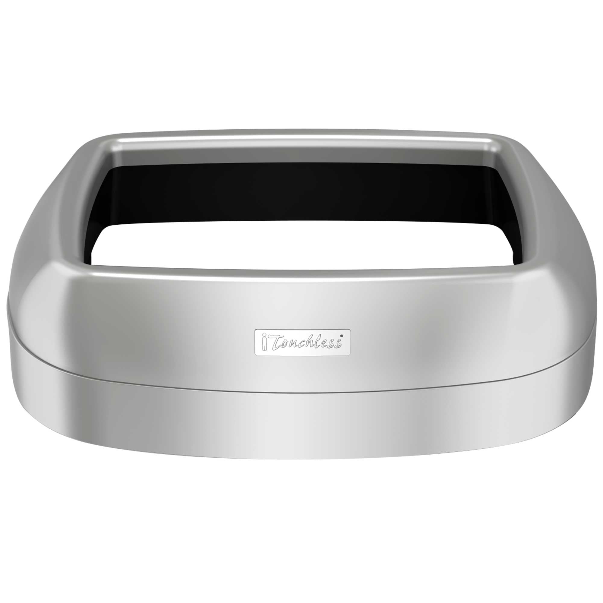itouchless-replacement-lid-for-open-lid-oval-trash-cans-ol13stv-ol16stv-genuine- image 1
