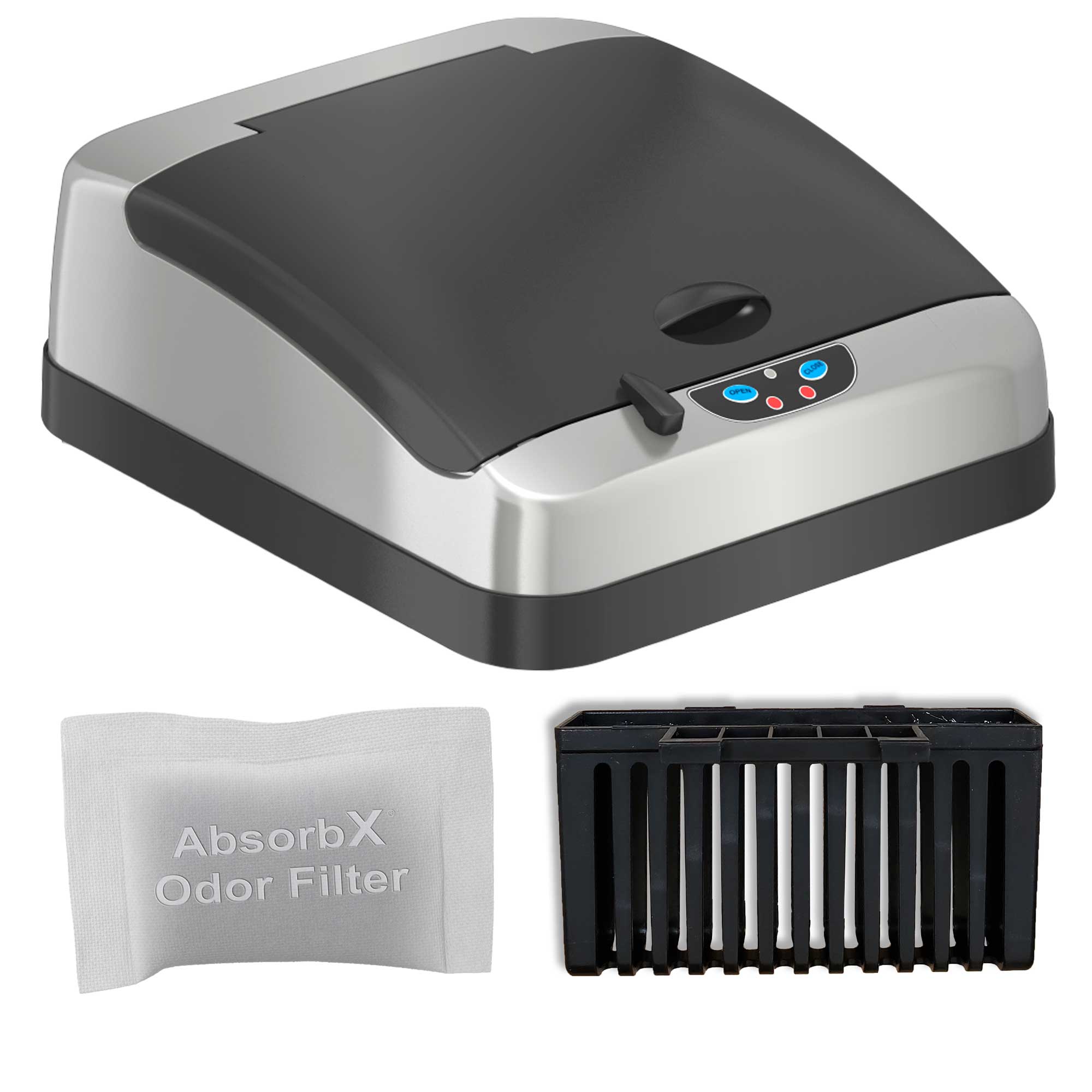 itouchless-sensor-lid-cover-absorbx-odor-filter-bundle-for-it13rx-trash-can image 1